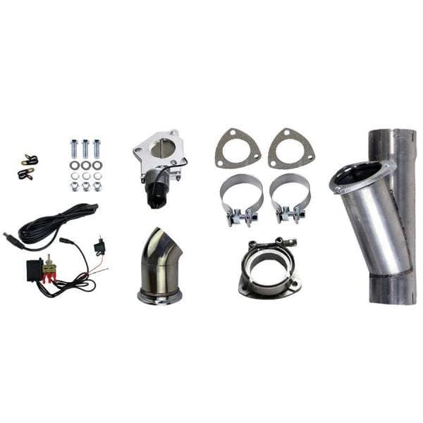 Granatelli Motor Sports Electronic Exhaust Cutout Kit 303522 - Mild Steel Slip-Fit - 2.25" inches