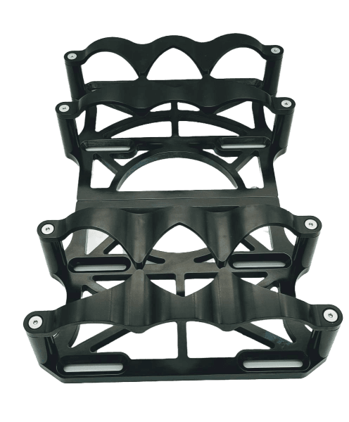Granatelli Motor Sports (2) 6 Volt OPTIMA Battery Tray SET Black