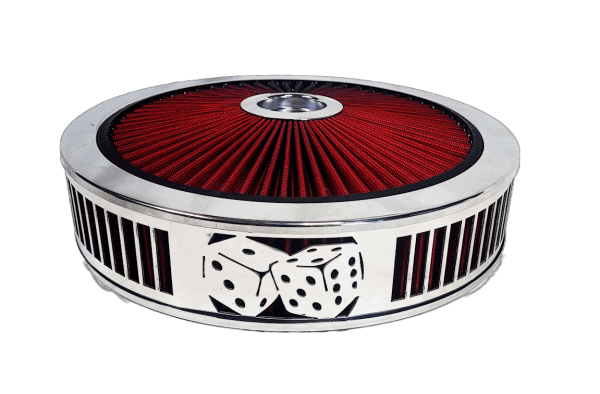 Blingz Beauty Bandz Red and Chrome Air Filter Assembly , Craps