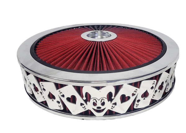 Blingz Beauty Bandz Red and Chrome Air Filter Assembly , Jokers Wild