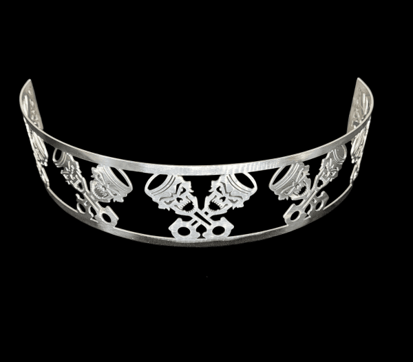 Blingz Beauty Bandz, 14" Diameter, 3" Tall Air Cleaner Grill - Skullz and Rods