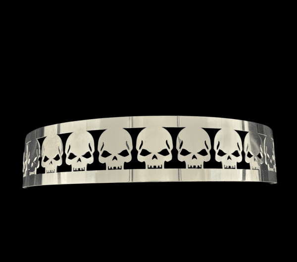 Blingz Beauty Bandz, 14" Diameter, 3" Tall Air Cleaner Grill - Skulls