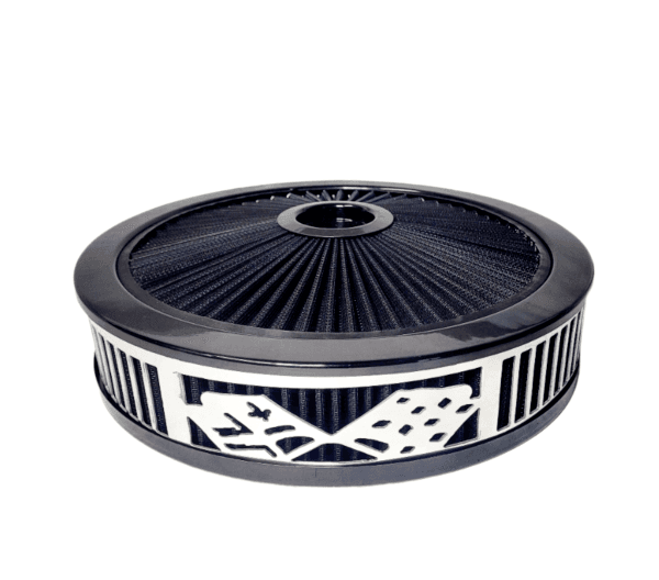 Blingz Beauty Bandz Black Air Filter Assembly , Checkered Flag