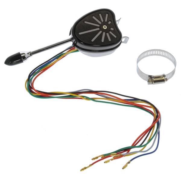 Turn Signal Switch, W/ Billet Cover "SUNRISE", Bright Black SYSTEM