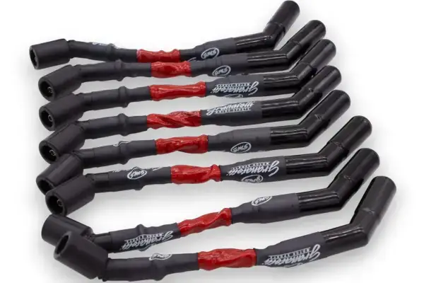 10 inch Red "0 ohm" High Performance Spark Plug Wires With Ceramic boots 28-1545-CBR