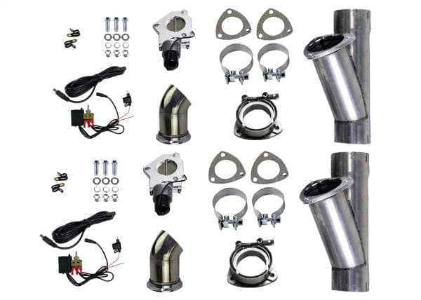Granatelli Motor Sports Electronic Exhaust Cutout Kit 303525D - Mild Steel Slip-Fit - 2.50"