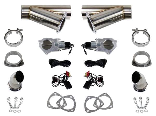 Granatelli Motor Sports Electronic Exhaust Cutout Kit 307530K - Stainless Steel Weld-In