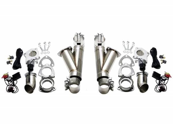 Granatelli Motor Sports Dual Electronic Exhaust Cutout Kit 302540K - Stainless Steel Slip-Fit- 4.00"
