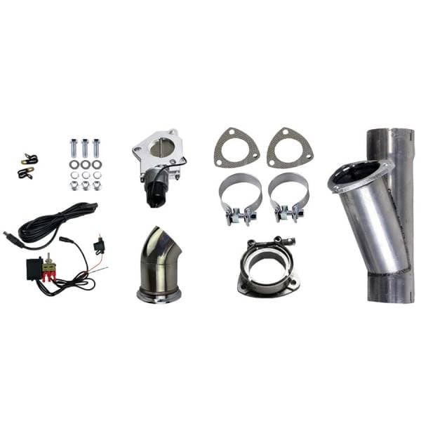 Granatelli Motor Sports Electronic Exhaust Cutout Kit 303530 - Mild Steel Slip-Fit - 3.00"