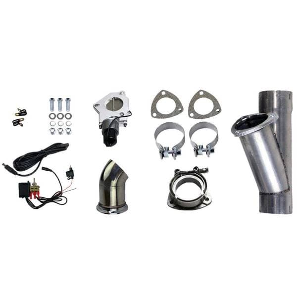 Granatelli Motor Sports Electronic Exhaust Cutout Kit 303522 - Mild Steel Slip-Fit - 2.25" inches