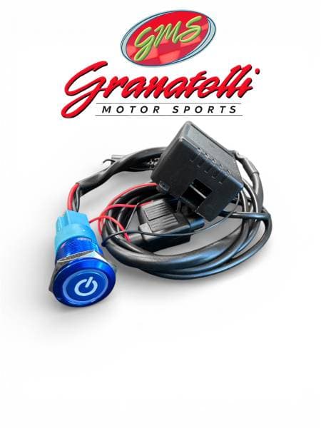 Granatelli Motor Sports Billet Illuminated Exhaust Cutout Push Button- "BLUE"