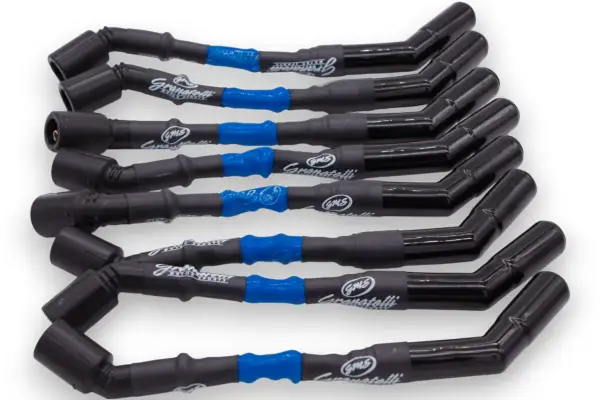 8 inch Blue "0 ohm" High Performance Spark Plug Wires With Ceramic boots 28-1811-CBBL