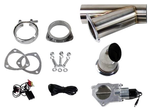 Granatelli Motor Sports Electronic Exhaust Cutout Kit 307522 - Stainless Steel Weld-In - 2.25"